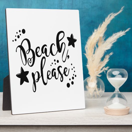 Plaque Photo Plage (Côté)