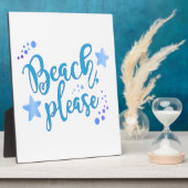 Plaque Photo Plage (Côté)