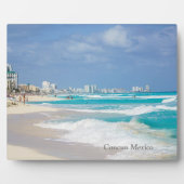 Plaque Photo Plage de Cancun Mexico (Devant)