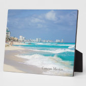 Plaque Photo Plage de Cancun Mexico (Côté)