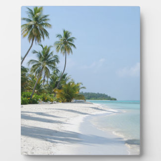 Plaque Photo Plage de sable blanc