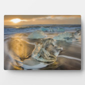 Plaque Photo Plage de sable noir | Jokulsarlon Sud Islande (Devant)