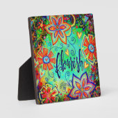 Plaque Photo Plaisir Whimsical Floral BoHo Flourish Easel (Recto)