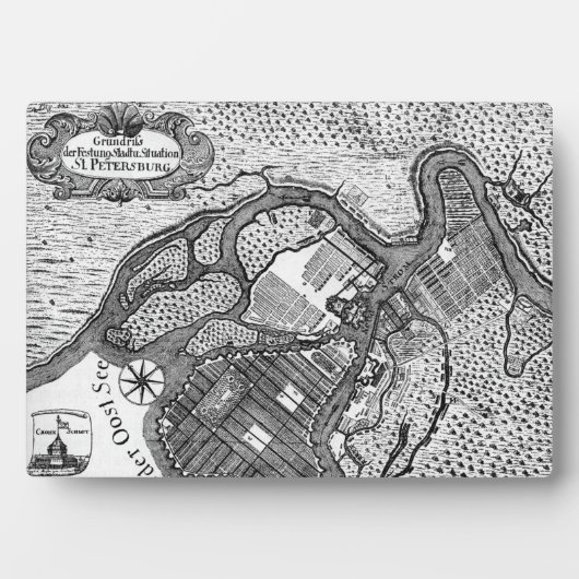 Plaque Photo Plan de Saint-Pétersbourg (Devant)