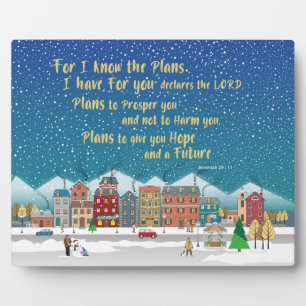 Plaque Photo Plans pour vous donner espoir et un Futur-Jérémie