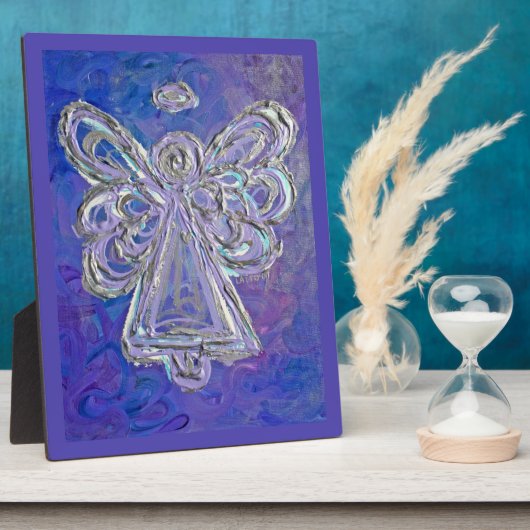 Plaque Photo Plaque-cadeau Guardian Purple Angel Peinture Art (Côté)