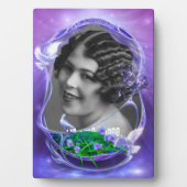 Plaque Photo Plate-forme de cadre d'art de colombes blanches et (Devant)