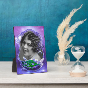 Plaque Photo Plate-forme de cadre d'art de colombes blanches et