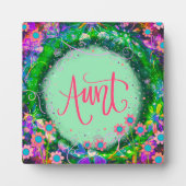 Plaque Photo Plate-forme d'inspirété rose Tante (Devant)