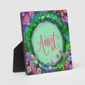 Plaque Photo Plate-forme d'inspirété rose Tante (Recto)