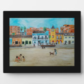 Plaque Photo Playa de la Malvarrosa Painting by Alfred Fox (Devant)