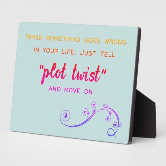 Plaque Photo Plot Twist Humorous Book Club   (Côté)