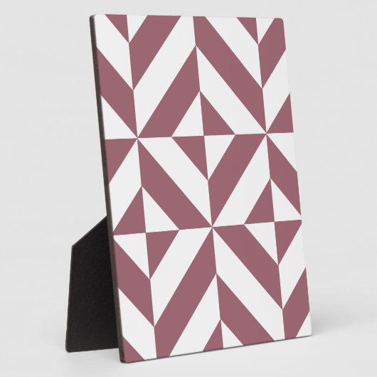 Plaque Photo Plum Geometric Deco Cube Pattern (Côté)