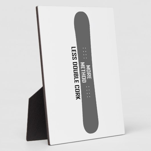 Plaque Photo Plus de méthode Moins de double liège