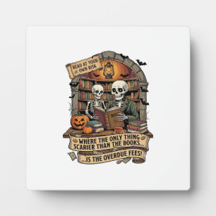 Plaque Photo Plus effrayant que les frais de retard de livres C