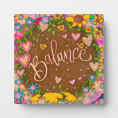 Plaque Photo Plutôt Floral Plaisant Inspirant Balance Inspirivi (Devant)