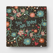 Plaque Photo Plutôt Inspirationnel Floral Vous Êtes Aimé (Devant)