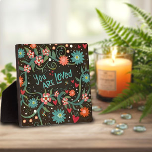 Plaque Photo Plutôt Inspirationnel Floral Vous Êtes Aimé