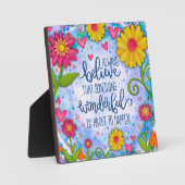 Plaque Photo Plutôt Inspirationnel Quelque Chose De Merveilleux (Recto)