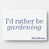 Plaque Photo Plutôt Jardiner (Devant)