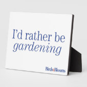 Plaque Photo Plutôt Jardiner (Côté)