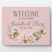 Plaque Photo Plutôt Pale Violet Rose rose Roses Mariage Tableto (Devant)