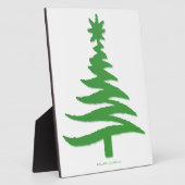 Plaque Photo Pochoir d'arbre de Noël vert (Côté)