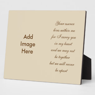 Plaque Photo Poème commémoratif