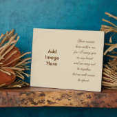 Plaque Photo Poème commémoratif (Côté)