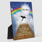 Plaque Photo Poème commémoratif du pont Rainbow pour les oiseau (Côté)