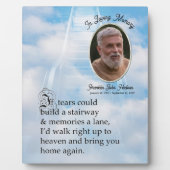 Plaque Photo Poème commémoratif et portrait (Devant)