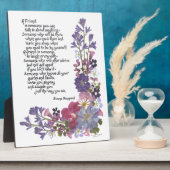 Plaque Photo Poème d'amitié (Côté)