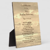 Plaque Photo Poème d'anniversaire du Mariage d'argent personnal (Côté)