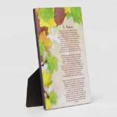 Plaque Photo Poème d'automne de John Keats (Côté)