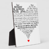 Plaque Photo Poème de la fête des mères (Côté)