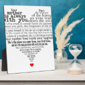 Plaque Photo Poème de la fête des mères (Côté)