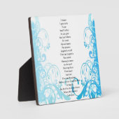 Plaque Photo Poème de naissance de Joy (Recto)