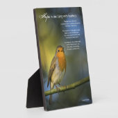 Plaque Photo Poème Hope d'Emily Dickinson (Côté)