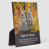 Plaque Photo Poème personnalisé pour l'amoureux de chiens Photo (Côté)