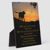 Plaque Photo Poème spirituel commémoratif du chien (Côté)