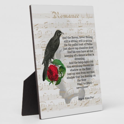 Plaque Photo Poe's The Raven Collage Tabletop (Côté)