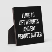 Plaque Photo Poids Lift Et Manger Beurre D'Arachide - Bâtiment  (Recto)