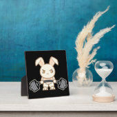 Plaque Photo Poids Lifting Bunny Cartoon - Joli entraînement An (Insitu)