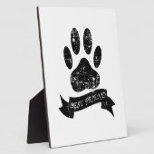 Plaque Photo Poignée de chien détendue avec ruban (Côté)