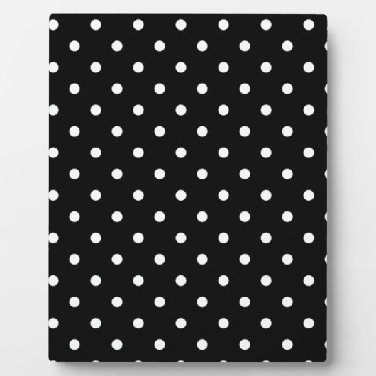 Plaque Photo Point Polka Noir Et Blanc (Devant)