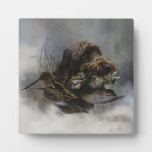 Plaque Photo Pointeur à poils durs Griffon, Chasse à la bécasse (Devant)