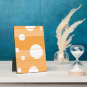 Plaque Photo Points et rayures en jauneOrange (Côté)