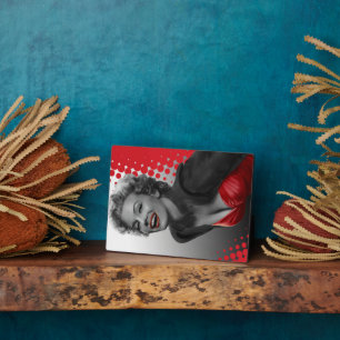 Plaque Photo Points rouges Marilyn