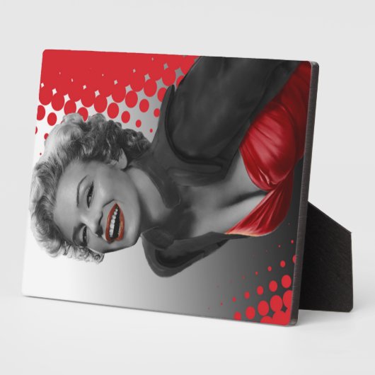 Plaque Photo Points rouges Marilyn (Côté)