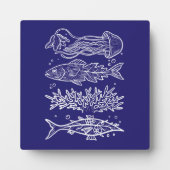 Plaque Photo Poisson Profond et Étrange (Devant)